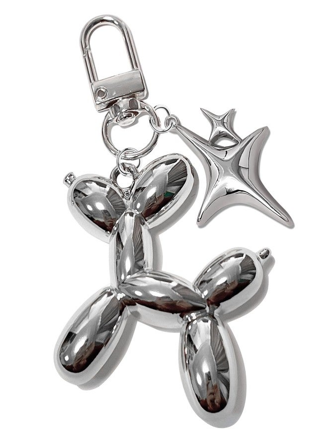 LAEKOU Cute Star Balloon Dog Keychain, Y2K Bag Charms Keychains Accessories for Women, Aesthetic Key Chain for Purse Backpack - Image 1
